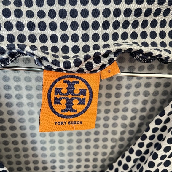 Tory Burch 100% Silk Polka Dot Short Sleeve Mini Dress in Size Small - Picture 3 of 6